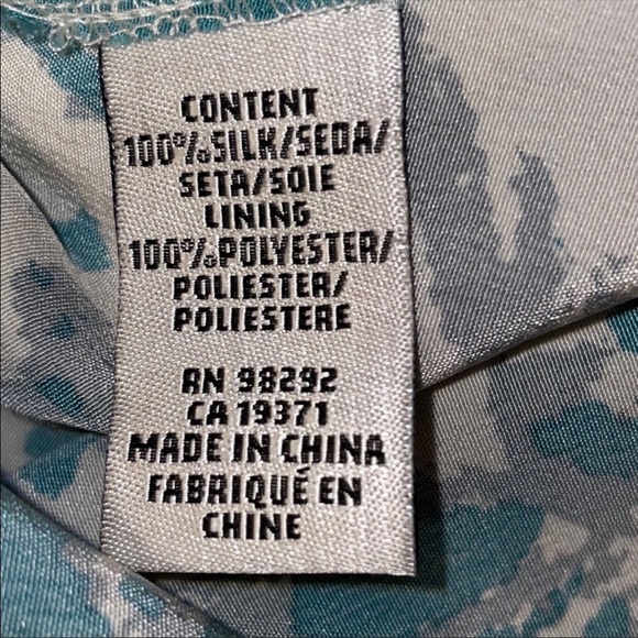 Tibi New York Silk Shorts Teal Size 2 EUC - Picture 15 of 16